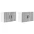 vidaXL Stenska kuhinjska omarica 2 pcs Siva Sonoma 60 x 31 x 40 cm