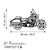 Wallity Zidna dekoracija Motorcycle, 90 x 51 cm, Crna