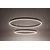 Rabalux Visilica sa daljinskim Isaure, 2 prstena, LED 80W, 3000-6500K, 60cm, Crna