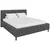 Carryhome OBLAZINJENA POSTELJA 180 cm x 200 cm , tekstil antracit