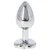 Metalni Butt Plug Kristal - Crvena, 8cm x 4cm
