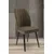 Hanah Home set trpezarijskih stolica Platinum 2 kom, braon tkanina Jerry, crne metalne noge