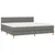 Vidaxl Box spring postelja z vzmetnico LED temno siva 200x200 cm blago