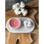 Aberto Design Set Betonskih sveća 28ST, Belo-rozi