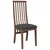Vidaxl Jedilni stoli z blazinami 2 kosa Brown Solid Wood Rubber