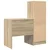 Stol s ladicama s policom s pohranom 2 pcs Sonoma hrast