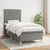 Vidaxl Box spring postelja z vzmetnico temno siva 80x200 cm blago