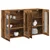 vidaXL vidaXL Stenski kabinet Set 2 Rjava Trden les 139 x 34 x 90 cm Bife, (22094297)