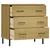 Komoda s 3 ladice smeđa 77 x 40 x 79,5 cm od masivnog drva OSLO