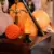 LED svetilka Halloween buča – 13,5 cm