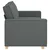Vidaxl Dvosed Temno siv 180x78x84 cm blago