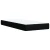 vidaXL Box spring postelja z vzmetnico črna 80x200 cm blago