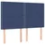 LED uzglavlje plavo 144x5x118/128 cm od tkanine