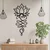 WallXpert metalni zidni ukras DCV-1017-MT, lotos sa unalome simbolom, 50 x 28 cm, crni