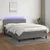 vidaXL Box spring postelja z vzmetnico LED temno siva 140x200 cm blago