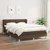 Vidaxl Box spring postelja z vzmetnico temno rjava 140x200 cm blago