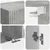 Set TV komoda Zidne 6 pcs Betonski sivi Konstruirano drvo