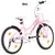 vidaXL Dječji bicikl s prednjim nosačem 20 inča ružičasto-crni