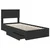 Krevet s od storage Crna 90 x 190 cm Konstruirano drvo