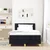 LED Box Spring Krevet s LED trakama Crna 120 x 190 cm tkanina