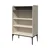 Jela Vitrina Soffy V80-2K/SF, 80x124x42cm, Prljavo bela