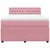 Vidaxl Box spring postelja z vzmetnico roza 140x190 cm žamet