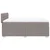 Vidaxl Box spring postelja z vzmetnico taupe 140x200 cm blago