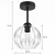 BRILAGI - LED plafonski luster RETRO GLASS 1xE27/60W/230V O 18 cm crna/prozirna