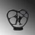 Aberto Design Dekorativna figura Love v2, 25 x 10 x 26 cm, Crna