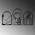 Wallity Zidna dekoracija Memorie Trio B, 69 x 40 cm, Crna