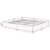 shumee vidaXL Posteljni okvir bel masiven les 160 x 200 cm