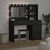 Vidaxl Toaletna mizica Črna 78,5 x 41 x 135 cm Konstruiran les