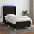 Vidaxl Box spring postelja z vzmetnico LED črna 90x200 cm blago