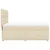 vidaXL Box spring postelja z vzmetnico krem 140x200 cm blago