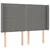 LED uzglavlje tamnosivo 147 x 16 x 118/128 cm od tkanine