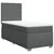 VIDAXL Box spring postelja z vzmetnico temno siva 100x200 cm blago