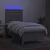 Vidaxl Box spring postelja z vzmetnico LED sv. siva 100x200 cm blago