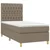 Greatstore Box spring postelja z vzmetnico LED taupe 100x200 cm blago
