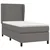 Vidaxl Box spring postelja z vzmetnico siva 90x190 cm umetno usnje