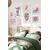 WallXpert set od 8 uramljenih slika Çgs-023, roze motivi – tigrovi, meda i natpisi Girls Dont Cry, Roar i Lucky You, beli ram