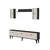 Hanah Home TV komoda Demet, antracit / travertin