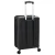 vidaXL zložljiv kovček trde lupine 20 črn 34x23x55.5 cm ABS