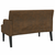 vidaXL Klop z naslonom rjava 112x65,5x75 cm umetno semiš usnje