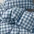 EKTANDVINGE Jorganska navlaka i jastučnica, tamnoplava bela/karo, 150x200/50x60 cm