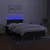shumee Box spring postelja z vzmetnico LED črna 120x190 cm blago