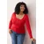 Trendyol Curve Ženska bluza Tbbaw26Af00008, Crvena