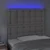 LED uzglavlje sivo 90x5x118/128 cm od umjetne kože