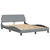 Krevet s madracem Dover svjetlosivi 140x190 cm od tkanine