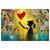 Slika deklica srce in balon - 90x60