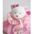 Doudou Darilni set - plišasta spalna vreča roza mačka 20 cm